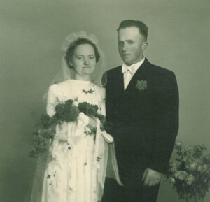 Helene og Niels Peders brudebillede.