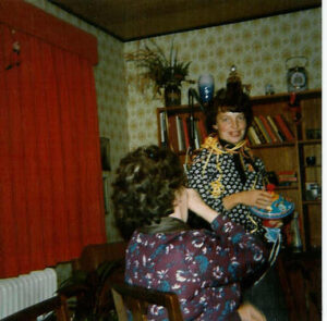 Marny og Helene juleaften 1977
